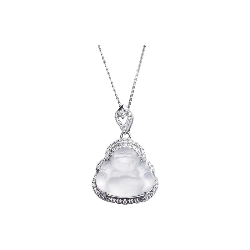 Artisan Lock Heart Jade Chalcedony Jade Necklaces Women's-0