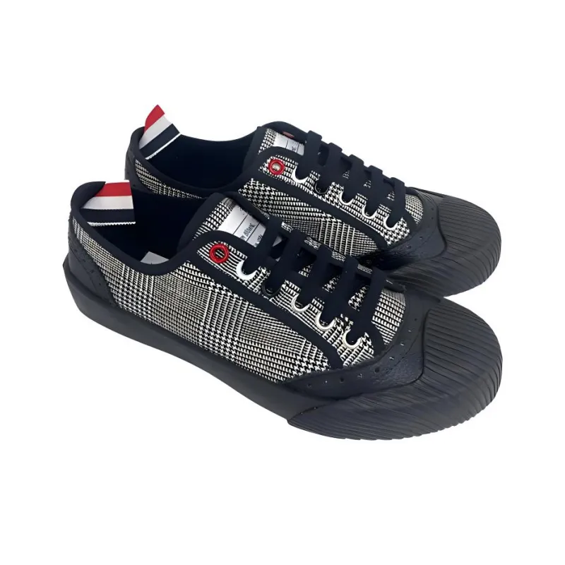 THOM BROWNE· Stylish Skateboarding Shoes Women's Black White-1