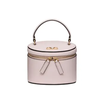 Valentino Calfskin Makeup Bag Mini Women's Light Purple