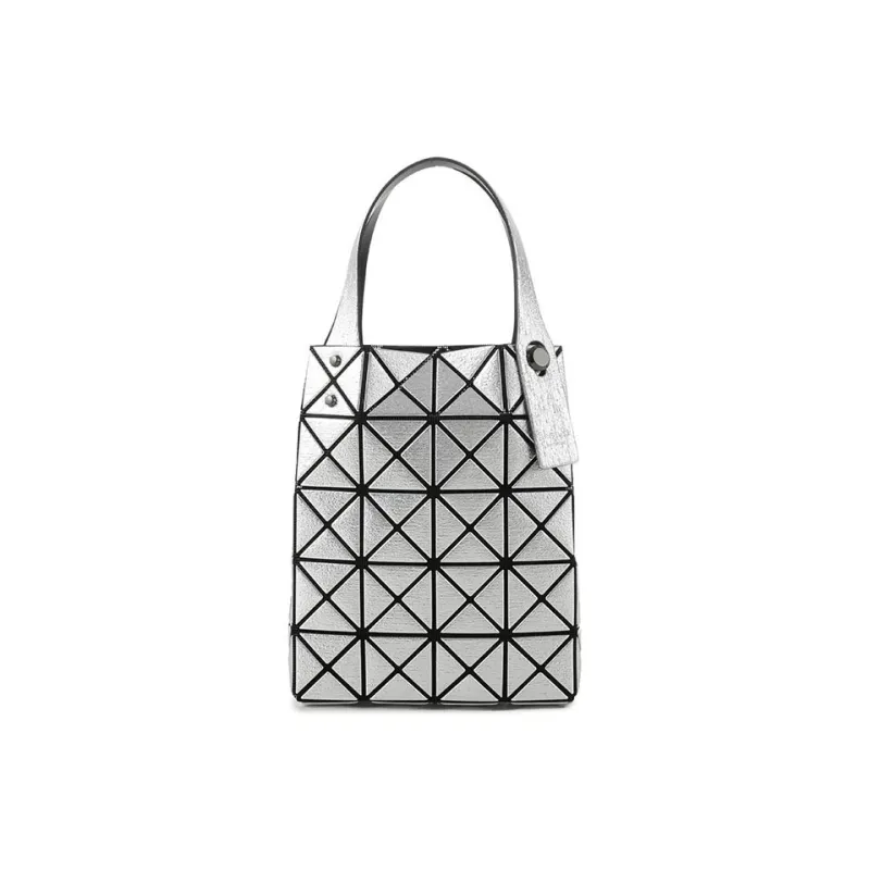 ISSEY MIYAKE PLATINUM COFFRET Polyurethane Handbag Women's Silver-3