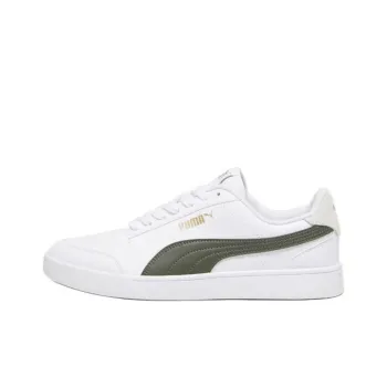 PUMA Shuffle Anti Slip Wear Resistant Low Top Skateboard Shoes Unisex White Green