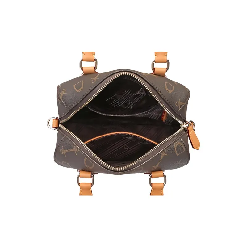 Why Artificial Leather Shoulder Bag, Crossbody Bag, Handbag Medium Size Women's Coffee/Milk Tea/Milk White/Blue-4