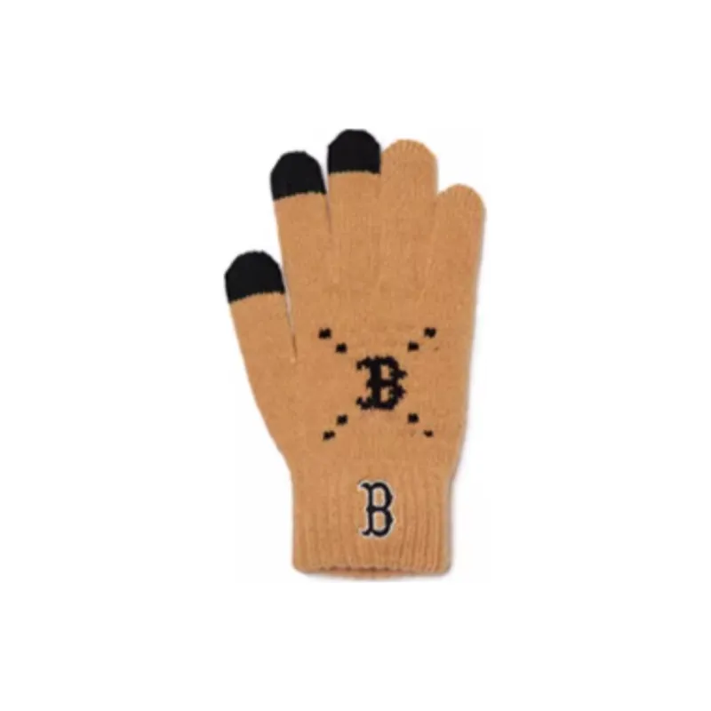 MLB KIDS Knit Gloves Kids' Beige Yellow-1