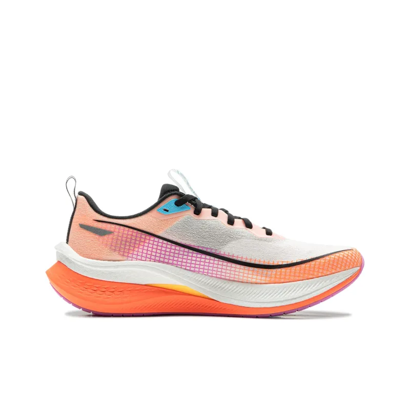 LiNing Red Hare 7 Pro Cushioned Slip-Resistant Low-Top Running Shoes Men's White Orange-1