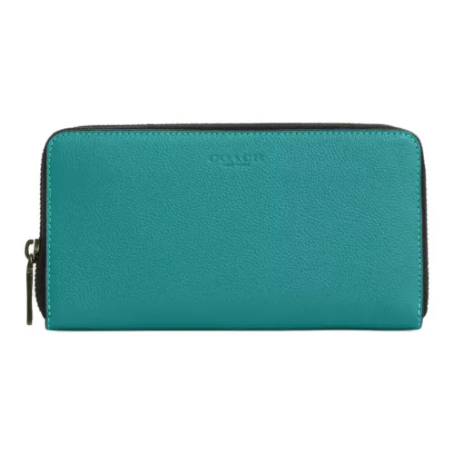 COACH Sports Calfskin Wallet Small Size Men's Turquoise