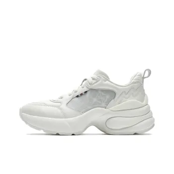FILA Drop Anti Slip Wear Resistant Low Top Chunky Sneakers Women's Snow White