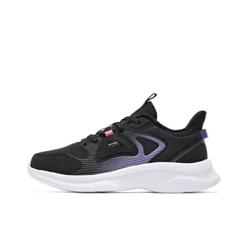QIAODAN Anti Slip Wear Resistant Low Top Running Shoes Women's Black/Shadow Purple
