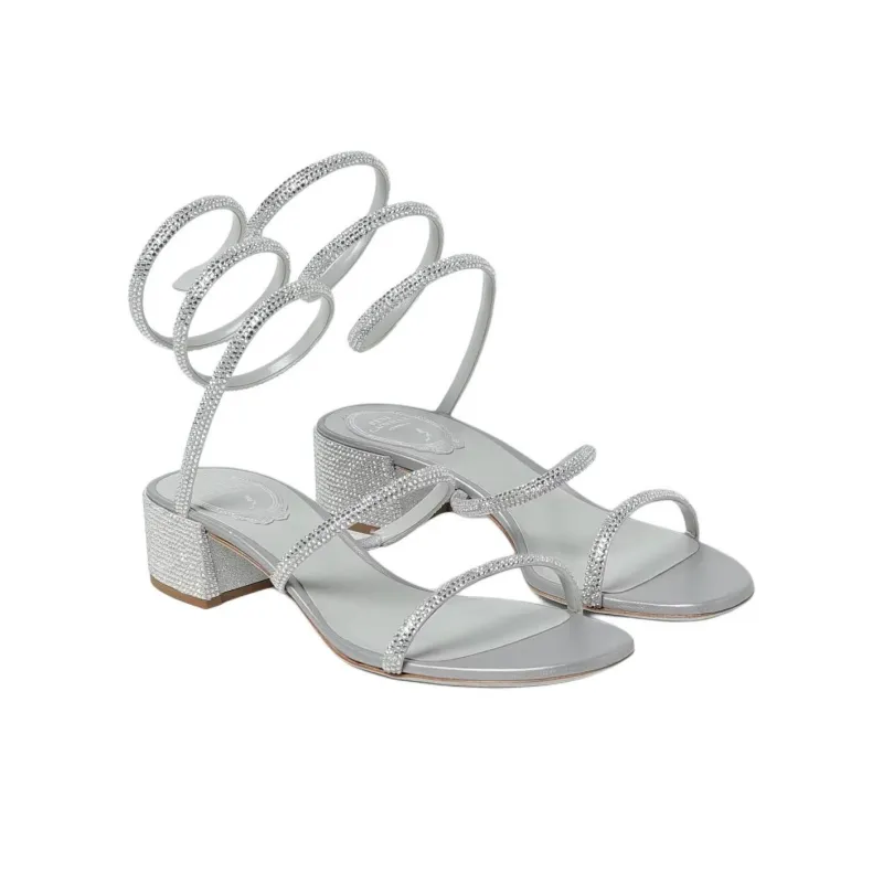 RENE CAOVILLA One Strap Sandals Women's Silver-2