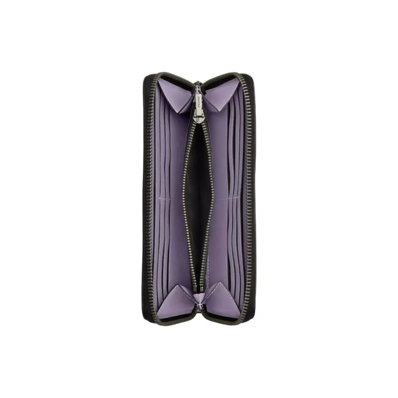 COACH Accordion Wallet Calfskin Wallet Small Size Women's Purple Lilac-1
