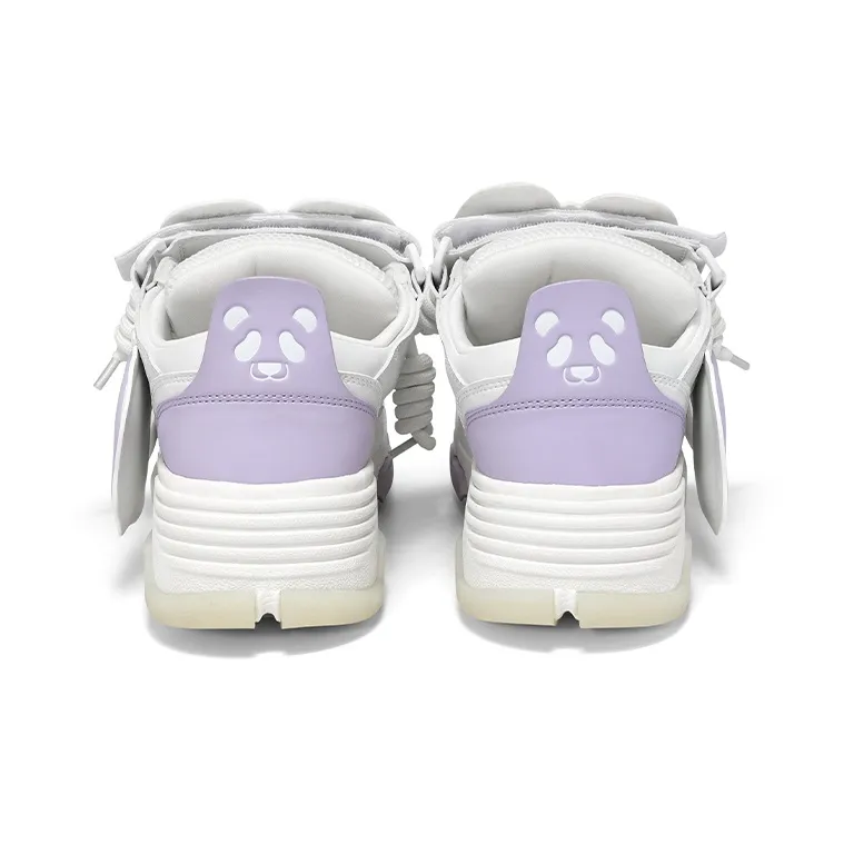 CN Skate Panda Violet Abrasion Resistant Breathable Low Top Skateboard Shoes Unisex Purple & White-3