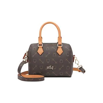 Why Artificial Leather Shoulder Bag, Crossbody Bag, Handbag Medium Size Women's Coffee/Milk Tea/Milk White/Blue