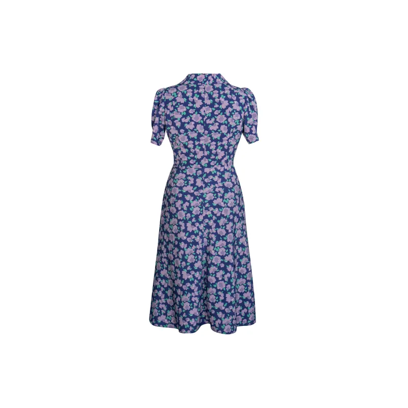 ROEYSHOUSE Short Sleeved Dress Women's Purple-1