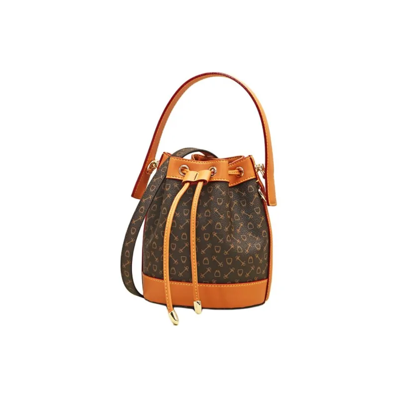 Why Artificial Leather Crossbody One Shoulder Handbag Small Size Women's Coffee/Apricot & Pink/Milk Tea-7