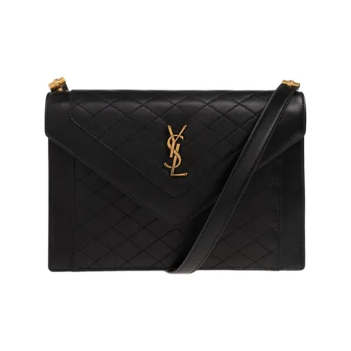 SAINT LAURENT Lambskin Crossbody Bag, Shoulder Bag Women's Black