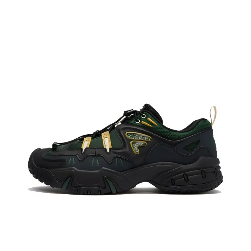 FILA FUSION KRIPTONITE Slip-Resistant Low-Top Casual Shoes Men's Black-0