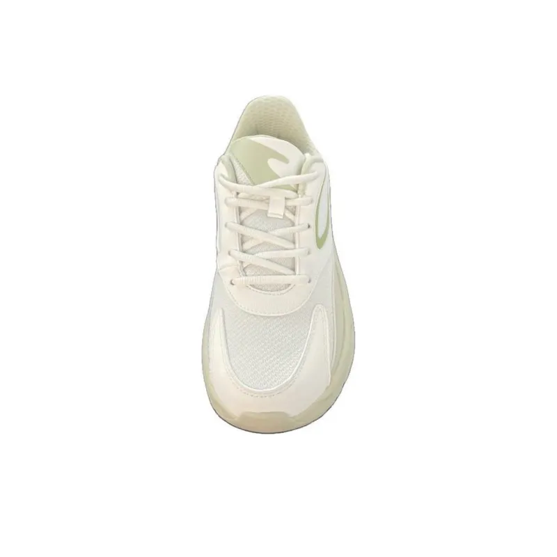 Erke Breathable Lightweight Low-Top Running Shoes Women's White Green-2
