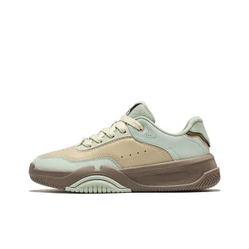 Erke Caramel Latte 2 Wear-Resistant Slip-Resistant Low-Top Skateboard Shoes Women's Light Smoke Gray Green