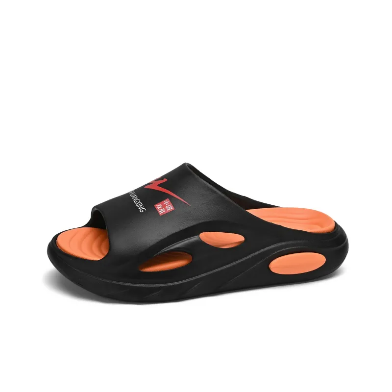 Binary Quiet Slip Resistant Odor Resistant Abrasion Resistant Quick Dry Antibacterial Massage Slide Slippers Men's-1