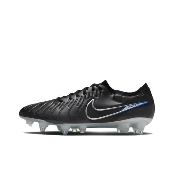 Nike Tiempo Legend 10 Anti Slip Wear Resistant Soccer Shoes Unisex Black Blue