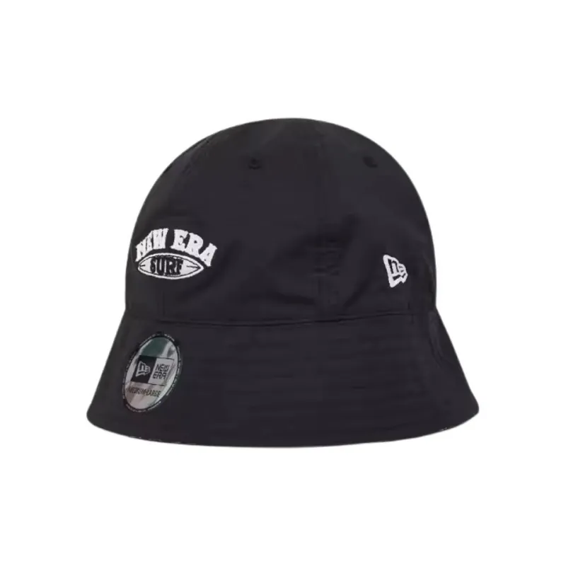 New Era Cotton Bucket Hats Unisex Black/Green-0