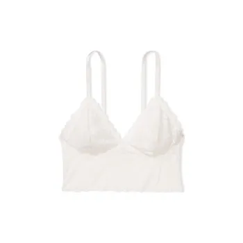 Victoria's Secret PINK BRALETTES & BRA TOPS WINK LONGLINE BRALETTE / CW Bra Women's Coconut White