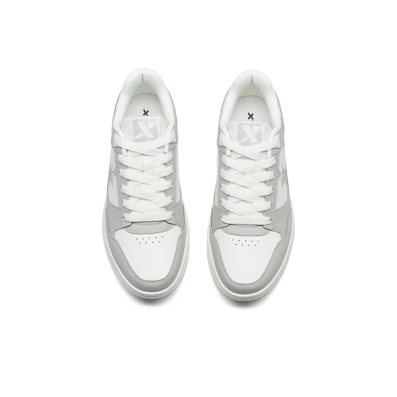 XTEP Air Force 1 Wear resistant And Lightweight Low Top Skateboard Shoes Men's Gray White-4