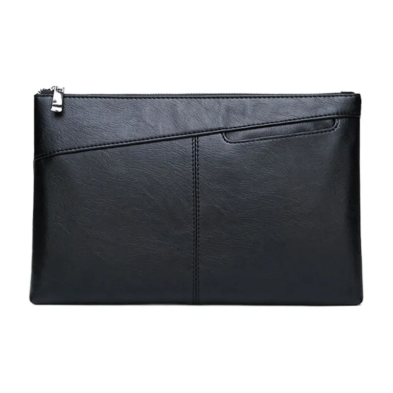 CARTELO PVC Clutch Envelope Bag, IPad Case, Handheld Bag, Shoulder Bag Regular Unisex Gray Khaki-2
