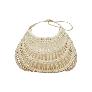 Valentino Leather Hobo Bag Handbag Shoulder Bag Women's White