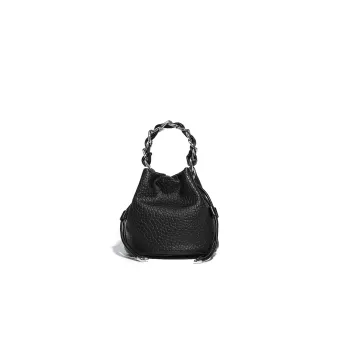 TTaG．baG Pu Bucket Bag, One Shoulder Handbag Regular Women's Black/White