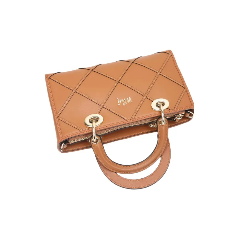 Why Cow Leather Lady Dior Bag, Shoulder Bag, Crossbody Bag, Handbag Medium Size Women's Caramel/Black-6