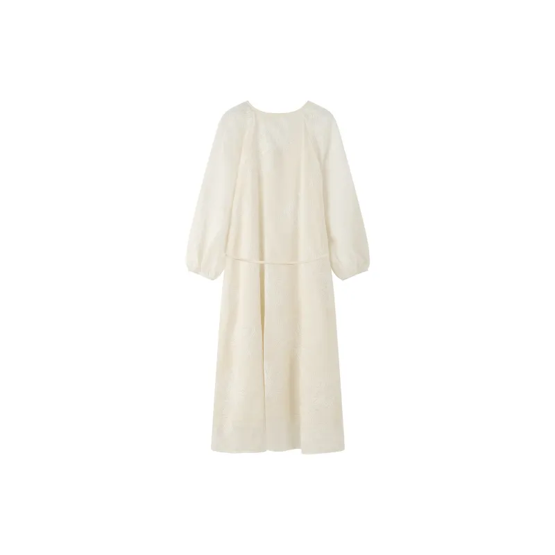 THE SEA LIFE Long Sleeved Dress Women's Cloud White-1