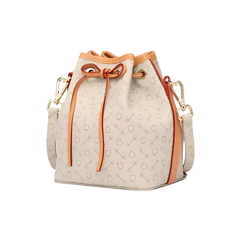 Why Artificial Leather Shoulder Bag Small Size Women's Apricot/Coffee/Coffee & Red-2