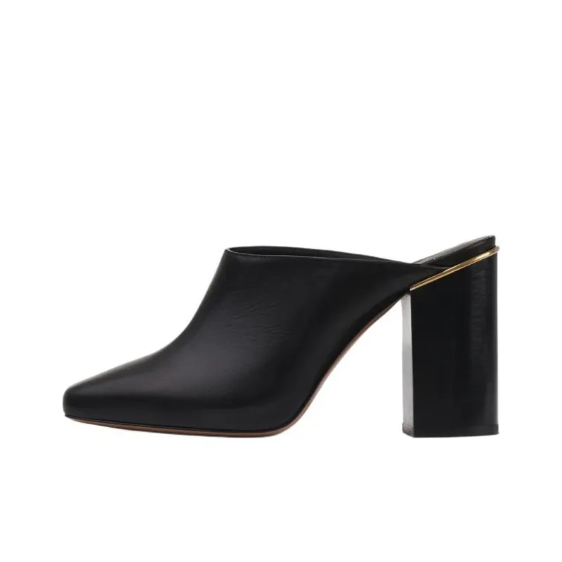 Chloe Closed Toe Slippers 9.5cm Women's Black-0
