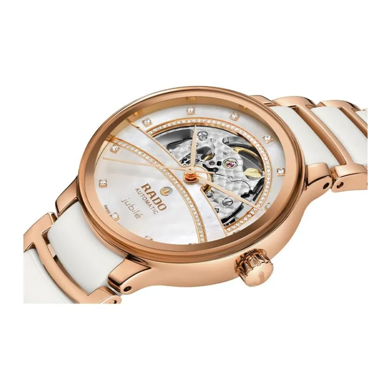 RADO Crystal Collection Automatic Mechanical Movement Women's Watch Watch White Dial-3