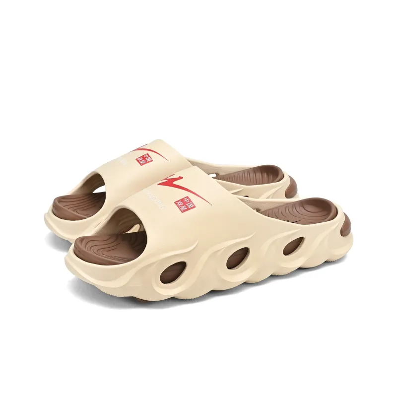 Binary Slide Slippers Men Black/White-2