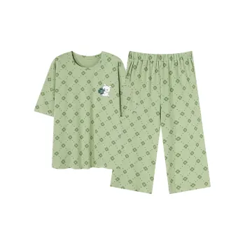The Story Of The Flower Season Pajama Set Women's Yellow Green