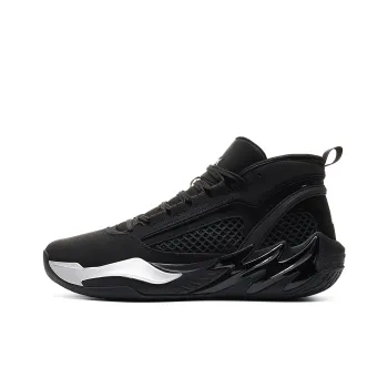 PEAK Cushioned Anti Slip Wear Resistant And Water Resistant High Top Basketball Shoes Men's Black