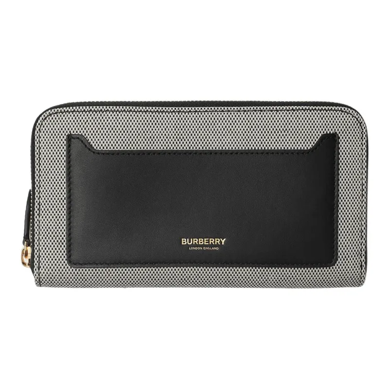 Burberry Cotton Wallet Large Size Women's Black-0