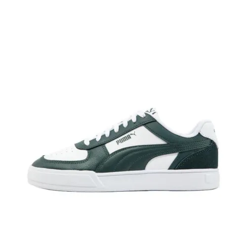 PUMA Caven Anti Slip Wear Resistant Low Top Skateboard Shoes Unisex White Green