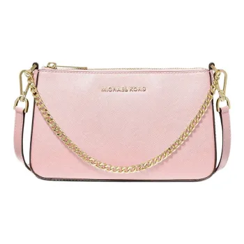 MICHAEL KORS Jet Set Cow Leather Handbag, Shoulder Bag, Crossbody Bag Medium Size Women's Blush Pink