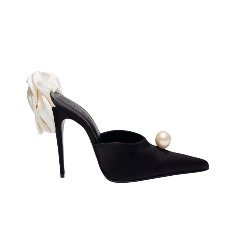 MAGDA BUTRYM Closed Toe Slippers 11cm Women's Black-1