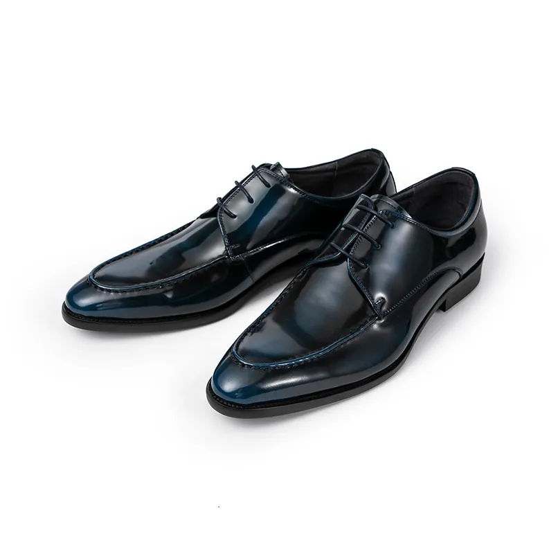 ASTON M.JAZZ Dress Shoes Men Low Top Black/Blue/Burgundy-14