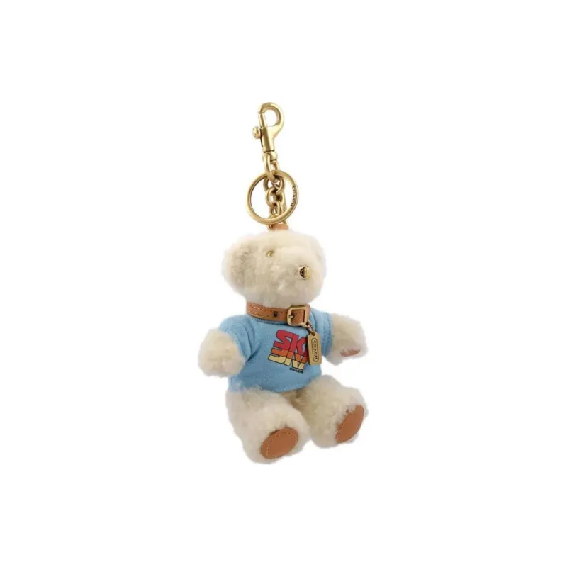 COACH Cotton Keychain Bag Accessory Women's White-2
