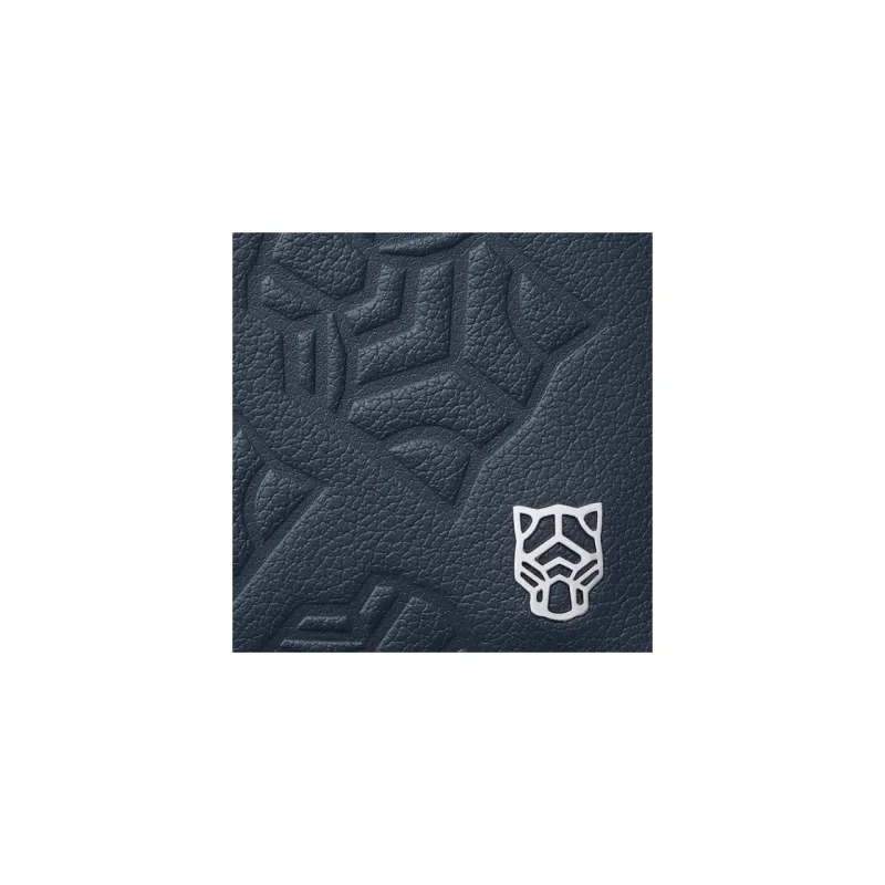 CARTIER Panthère De Cartier Calfskin Card Holder Men's Steel Gray Agate Ink-3