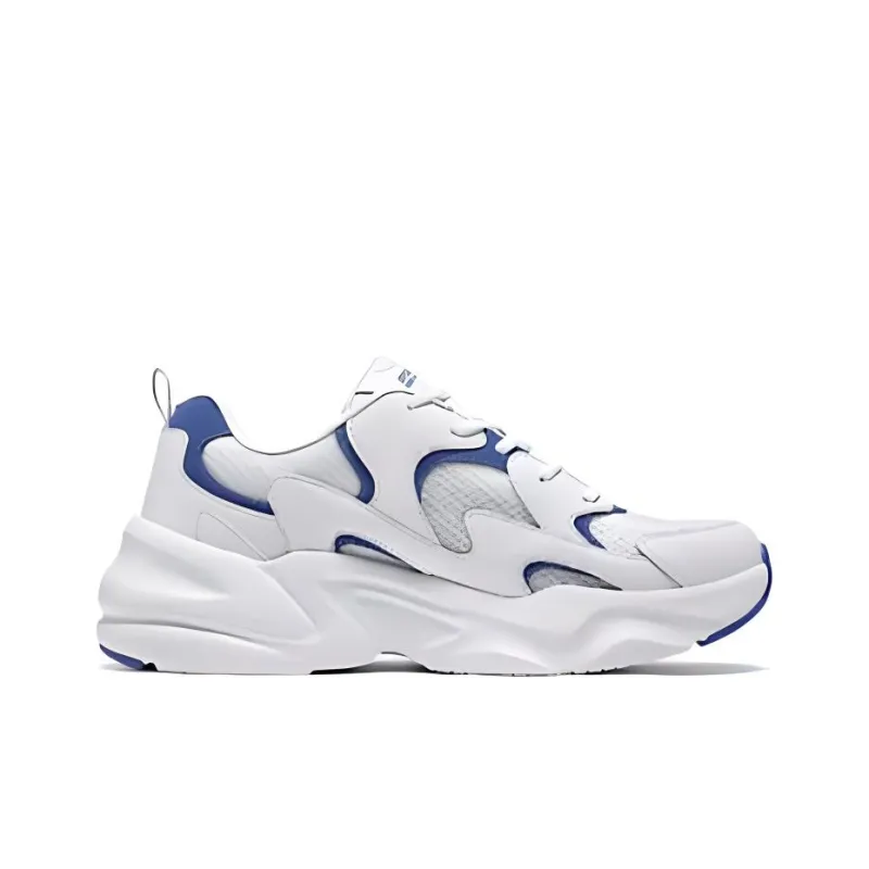 Skechers DLITES Wear Resistant Cushioning Breathable Lightweight Low Top Chunky Sneakers Men's Blue White-1