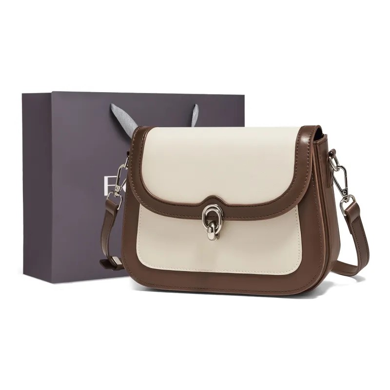 FOXER Shoulder Bags Ecru & Espresso-0