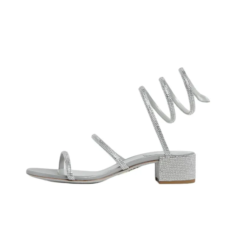 RENE CAOVILLA One Strap Sandals Women's Silver-0