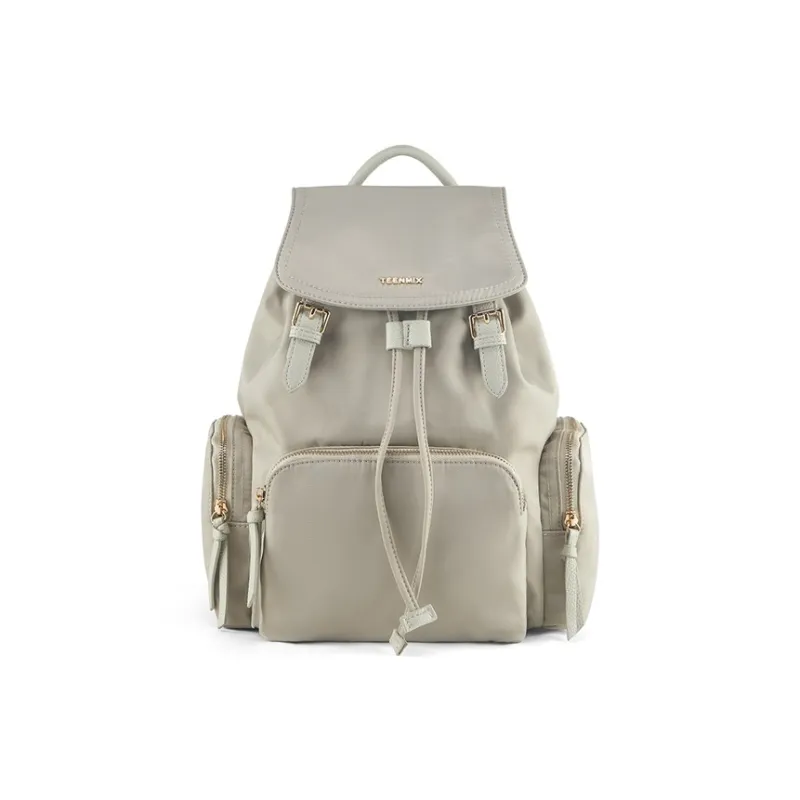 Teenmix Polyamide With Synthetic Leather Backpack, Backpack, Mommy Bag Tubas Women's Black/Ecru-8