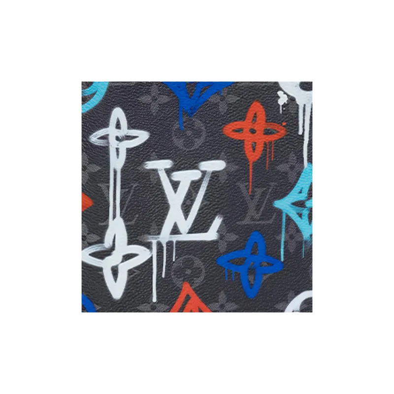 LOUIS VUITTON Coated Canvas With Leather Notebook Cover Bag Accessory Unisex Black-3