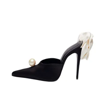 MAGDA BUTRYM Closed Toe Slippers 11cm Women's Black
